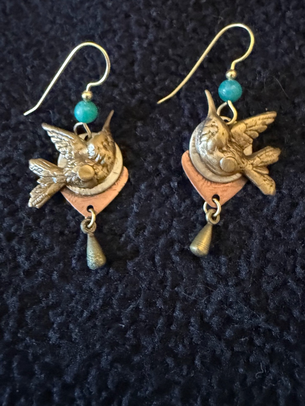 Silver Forest Bird Dangle Earrings